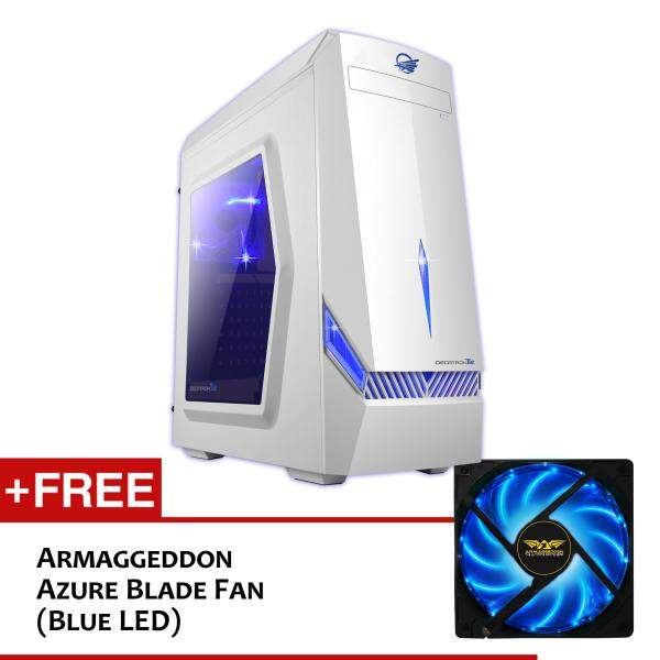 Armaggeddon Decatron T3z Gaming PC Chassis (White Blue) Free Azure Blade (Blue LED) Malaysia