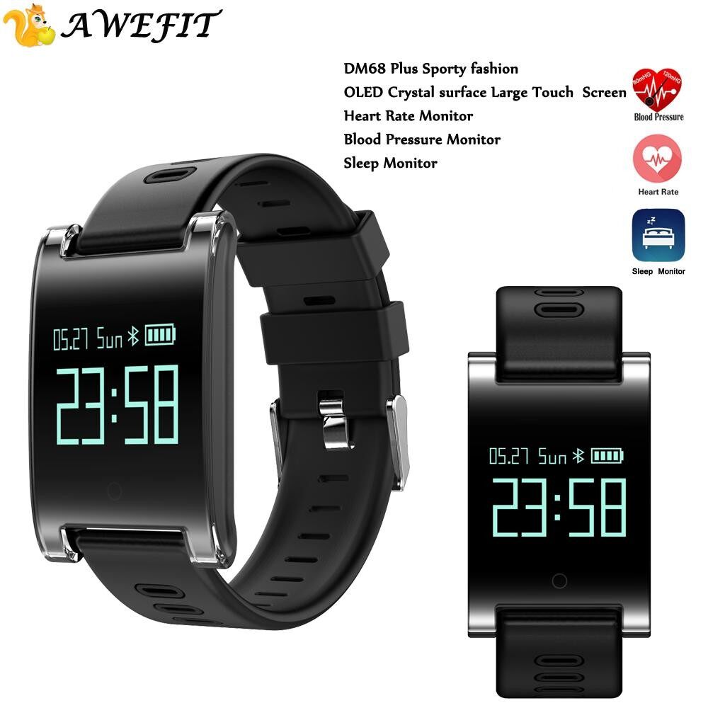AWEFIT DM68 PLUS กันน้ำสมาร์ทปลอกแขนฟิตเนสติดตาม B L O O D ความดัน H E R R T R A T E Monitor โทรข้อความนาฬิกา AWEFIT DM68 PLUS กันน้ำสมาร์ทปลอกแขนฟิตเนสติดตาม B L O O D ความดัน H E R R T R A T E Monitor โทรข้อความนาฬิกา