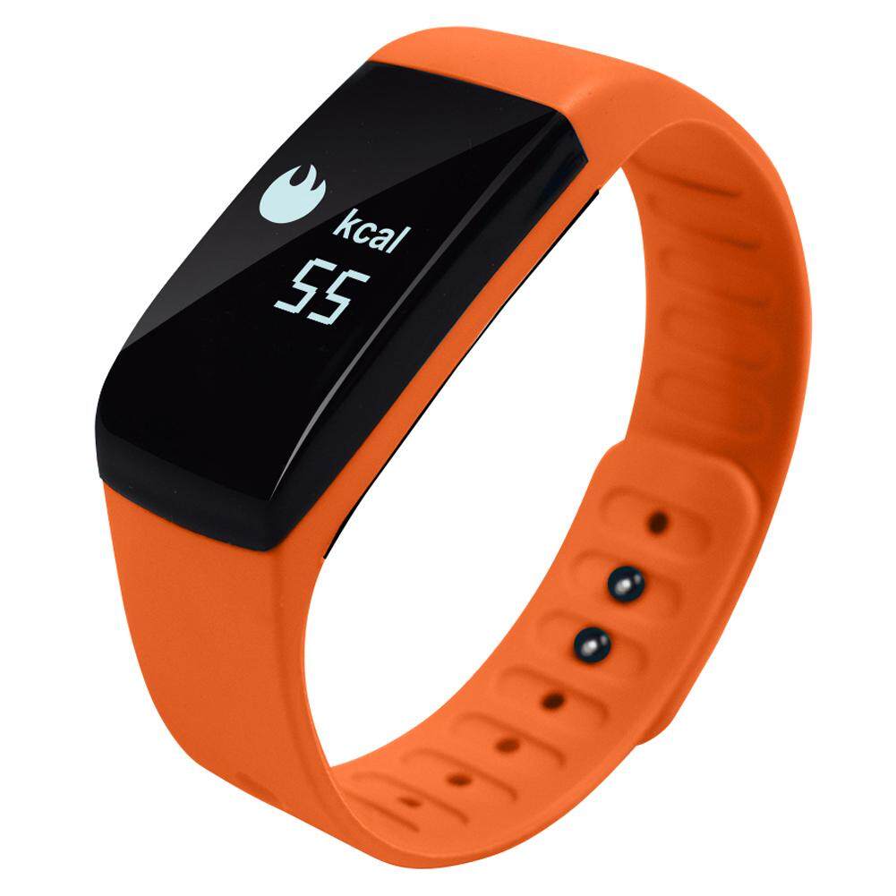 บลูทูธ 4.0 สมาร์ทวอท์ช Trajectory Record Sleep Pedometer กีฬา (สีส้ม) (สีส้ม)