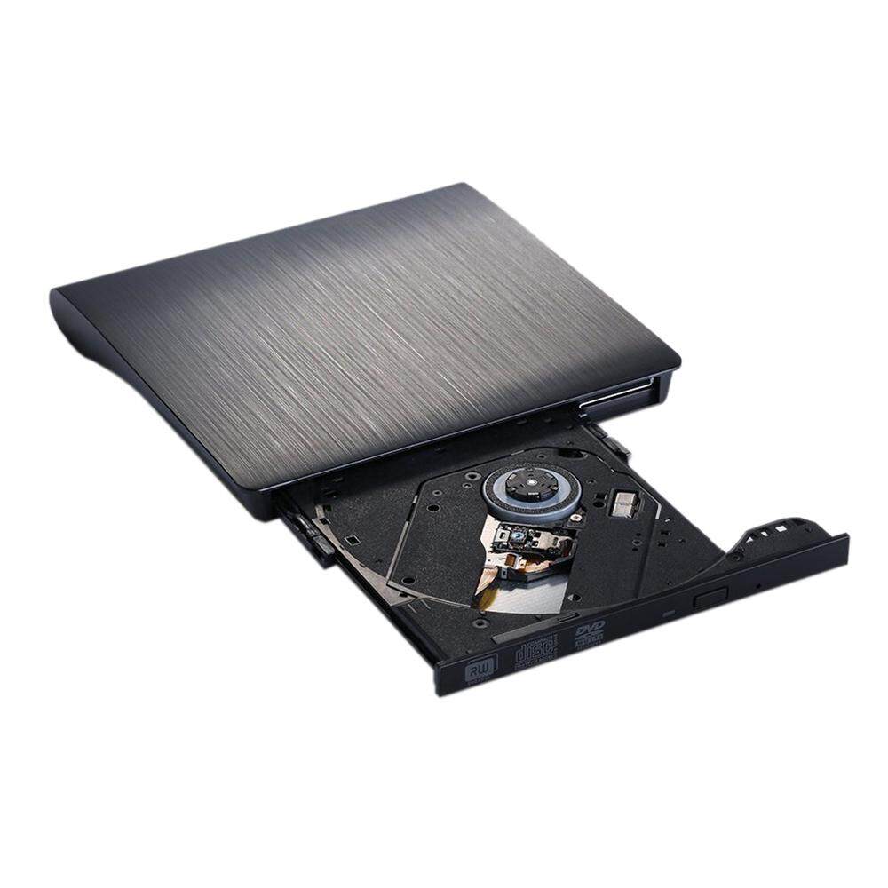 Burner USB 3.0 DVD CD R / RW external Slim Ultra Smooth Recorder / Player External Portable Netbook Laptop Desktop, Windows Apple Mac OS - Black - intl