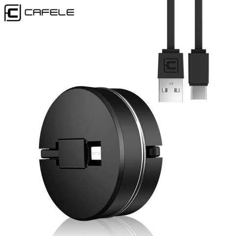 Cafele 1 M Teleskopik USB Kabel Tipe C Portabel Fleksibel Pengisian Data Sinkronisasi Kabel Kabel untuk Samsung Galaksi S8 PLUS catatan 8 Piksel 2 XL Moto Z Z2 LG G5 G6 V30 Huawei Xiaomi OPPO 2