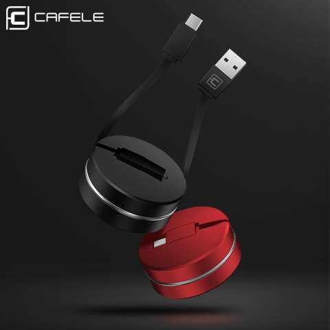 Cafele 1 M Teleskopik USB Kabel Tipe C Portabel Fleksibel Pengisian Data Sinkronisasi Kabel Kabel untuk Samsung Galaksi S8 PLUS catatan 8 Piksel 2 XL Moto Z Z2 LG G5 G6 V30 Huawei Xiaomi OPPO 5