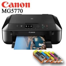 Canon Pixma MG5770 All in 1 Printer+770-771 Refillable Ink Cartridge with Ink SET similar to Epson L485