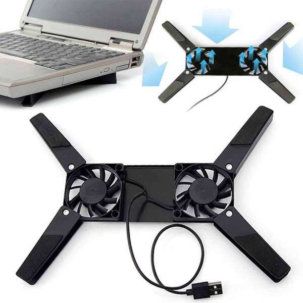 Cooling Fan Pad With 2 Fan for Laptop Notebook USB Portable Folding Cool Cooler Malaysia