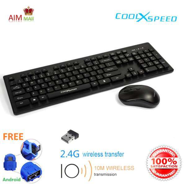 COOLXSPEED KM5808 2.4G Wireless Combo chocolate keyboard and silent buttons mouse Malaysia
