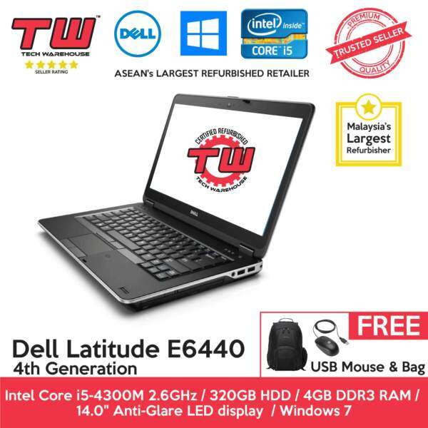 Dell Latitude E6440 Core i5 4th Generation / 4GB RAM / 320GB HDD / Windows 7 Laptop / 2 Year Warranty (Factory Refurbished) Malaysia
