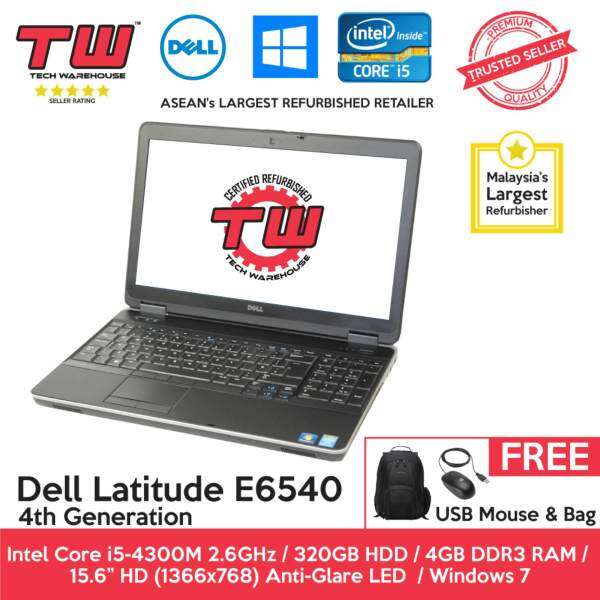 Dell Latitude E6540 Core i5 4th Generation / 4GB RAM / 320GB HDD / Windows 7 Laptop / 3 Month Warranty (Factory Refurbished) Malaysia