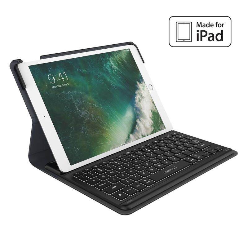 (Ready Stock)dodocool MFi Certified Smart Keyboard for 10.5-inch iPad Pro with Smart Connector Slim Shell Protective Cover Folio Case Stand Backlit Keys Shortcuts Auto Sleep / Wake and Built-in Holder for Apple Pencil Black - intl