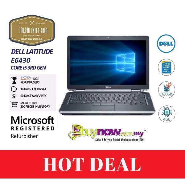 Factory Refurbished Notebook Dell Latitude E6430, 3rd Gen,i5, 4GB, 320GB,(Free Wireless Mouse) Malaysia