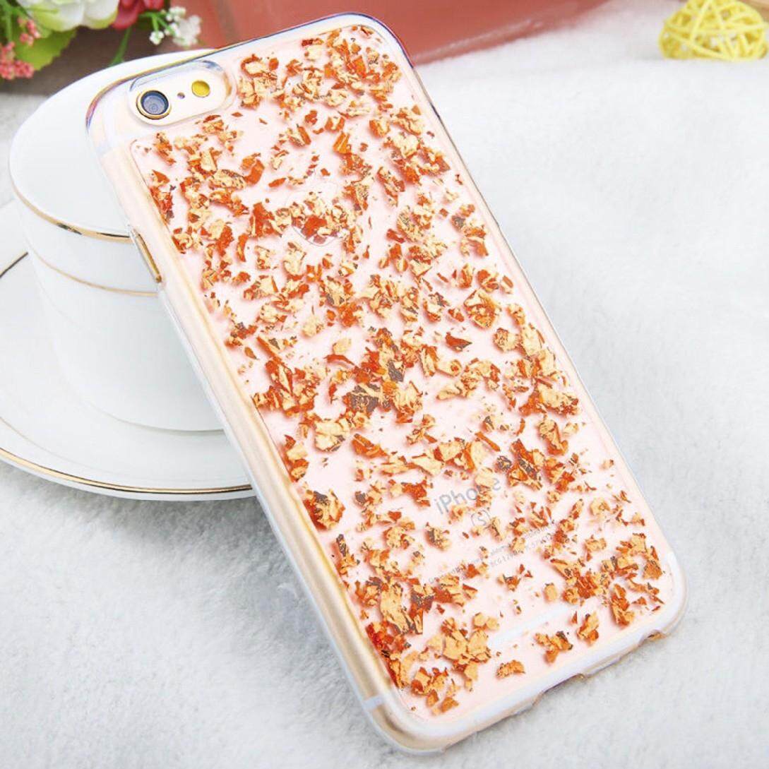 Untuk iPhone 6 Plus & 6 S Plus Tersebar Platinum Pola TPU Pelindung Case (Mawar Emas)-Internasional