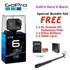 GoPro Hero 6 Black / Hero6 Black Action Camera +64GB+Battery+Grande38'
