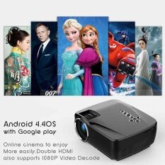 GP70UP Micro Wireless Projector 1200 Lumens with Android 4.4 OS,Wifi Projector