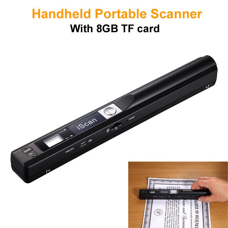 ISCAN01 handheld portable scanner Portable Scanner 900DPI JPG and PDF formate A4 Document Scanner Iscan Mini Handheld book Scanner (Include 8GB TF Card)