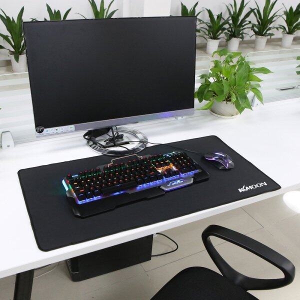 Kkmoon 800*400*3mm Large Size Plain Black Extended Water-resistant Anti-slip Rubber Speed Gaming Game Mouse Mice Pad Desk Mat (MY) Malaysia