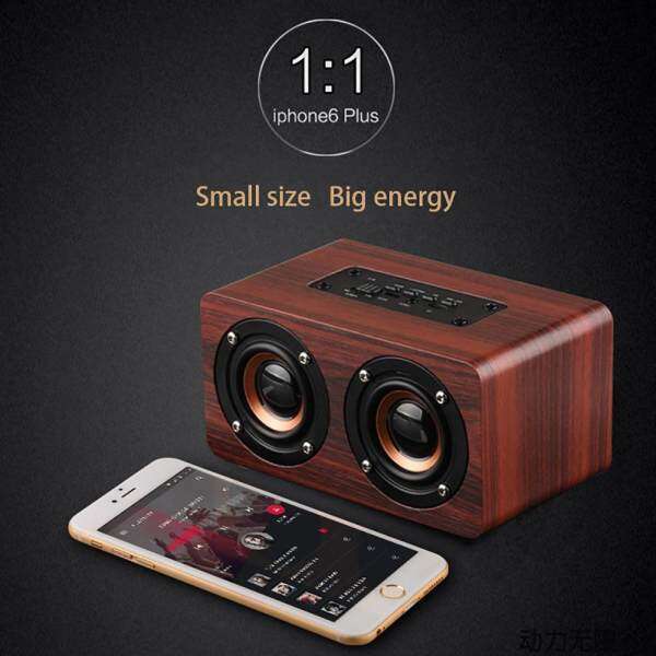Kobwa High Quality Wood Grain Bluetooth Stereo Speaker Dual Louderspeakers Super Bass Subwoofer Malaysia