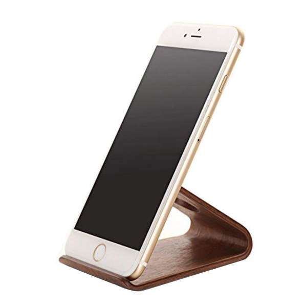 Kobwa Portable Wooden Handy Cell Phone Desk Stand HolderBrown, Walnut Malaysia