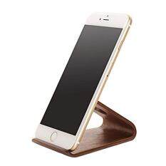Kobwa Portable Wooden Handy Cell Phone Desk Stand HolderBrown, Walnut Malaysia