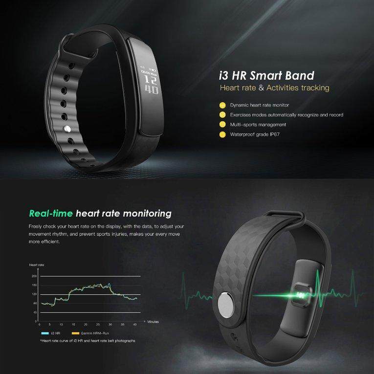 LEMFO I3 HR Smart Wristband 0.96 Inch Heart Rate Monitor Tracker Bracelet สายรัดข้อมือเพื่อสุขภาพ อุปกรณ์ไอทีสวมใส่ สี : ดำ-394029830 LEMFO I3 HR Smart Wristband 0.96 Inch Heart Rate Monitor Tracker Bracelet สายรัดข้อมือเพื่อสุขภาพ อุปกรณ์ไอทีสวมใส่ สี : ดำ-394029830