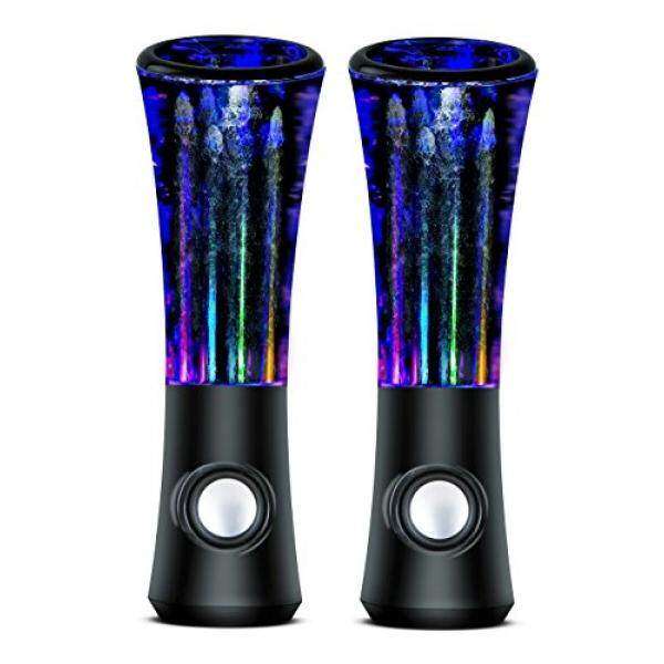 Lightahead® Lightahead New ATake Third generation Colorful Diamond Water Dancing Speaker Enhanced quality & features 2 in1 USB with Volume & other Controls LED Lamp (Black) Malaysia