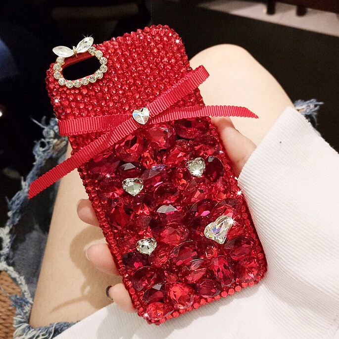 Fashion Mewah Buatan Tangan DIY Manis Ikatan Simpul Cute Bling Crystal Casing Pelindung Berlian untuk VIVO Y69-Intl