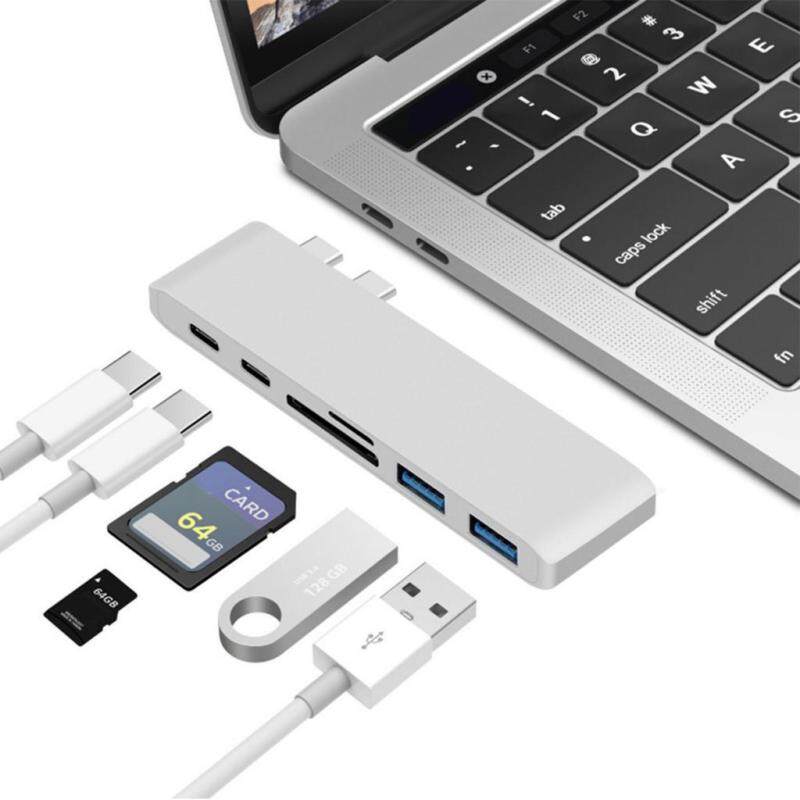 MagiDeal 6 In1 USB C Type C Adapter +SD Card Reader+2 USB 3.0 Port For MacBook Pro - intl