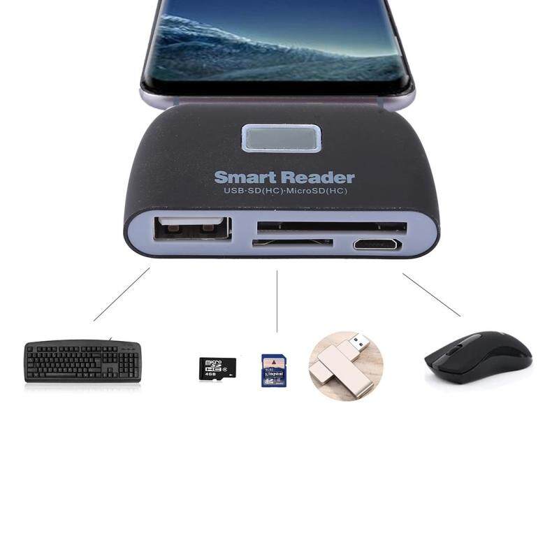 Bảng giá THẺ Micro SD + SD + USB 2.0 + Cổng Micro USB sang Micro USB OTG Đọc Thẻ Bộ Kết nối with ĐÈN LED Chỉ Thị (Đen) -quốc tế Phong Vũ