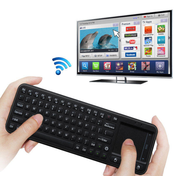 Original Measy RC8 3-in-1 Mini 2.4G USB Wireless Keyboard Air Fly Mouse Touchpad Remote Touch pad for Mini PC Android TV Box Malaysia