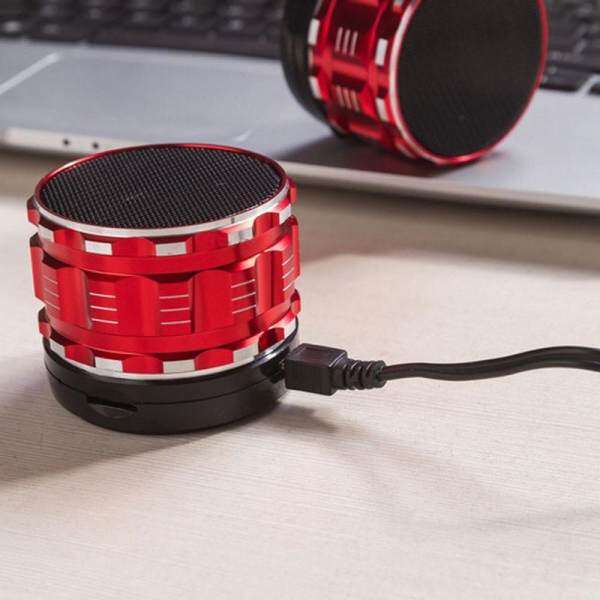 Portable Mini Metal Steel Wireless Smart Hands Free Bluetooth Speakers Red Malaysia