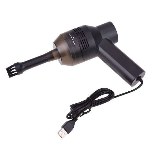 Portable USB Mini Vacuum Cleaner Computer Keyboard Dust Handheld Brush (Black) Malaysia