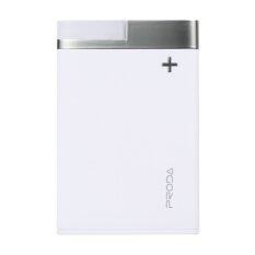 Proda Crave PPL-20 12000mAh Power Bank with 2.1A/1A Dual USB Fast Charging Output and Latest Lightning and Micro USB Re-Charge Input (Silver)