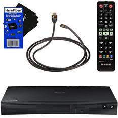 Samsung BD-J5700 Curved Disk Blu-ray Player with Wi-Fi + Remote Control + Xtech High-Speed HDMI Cable with Ethernet + HeroFiber Ultra Gentle Cleaning Cloth