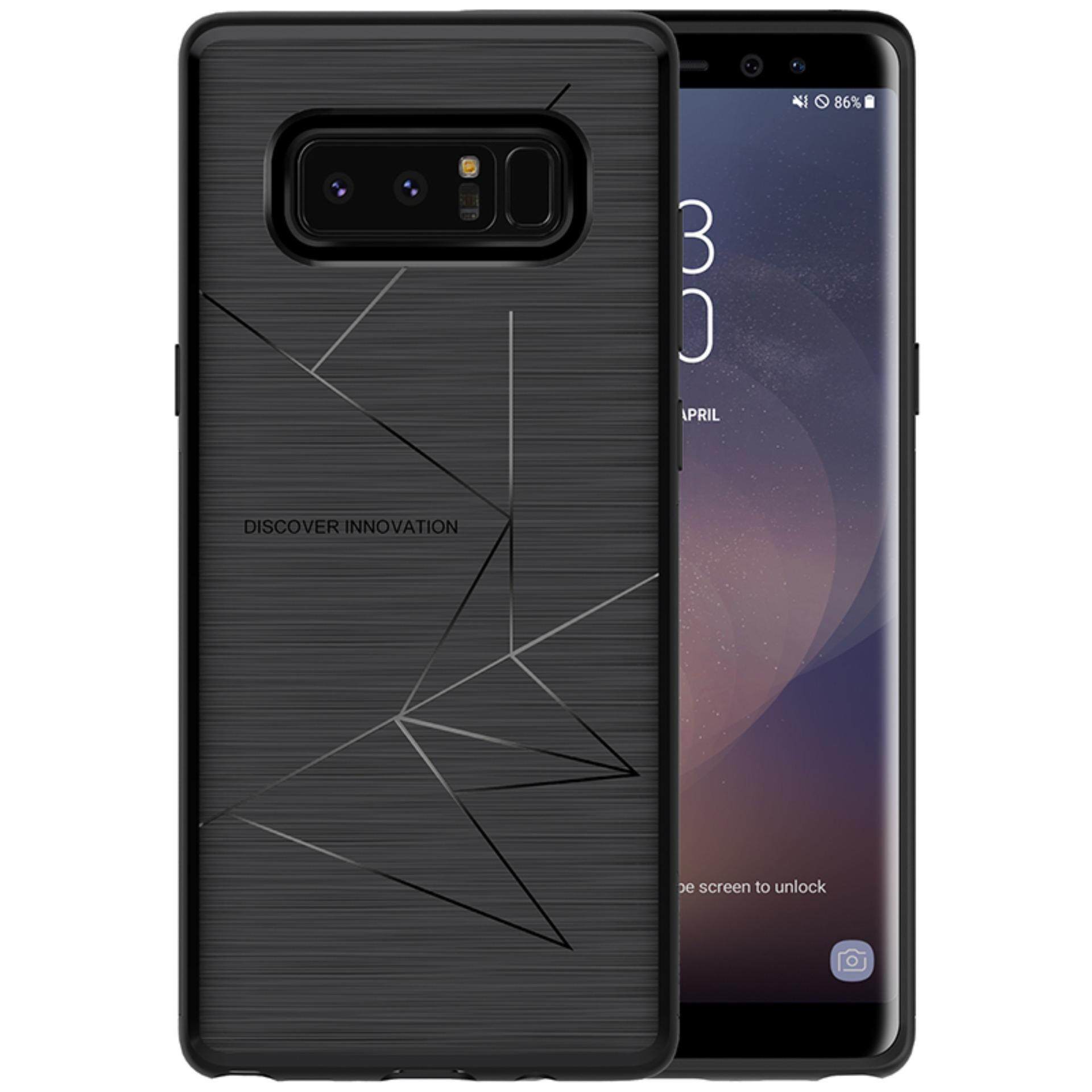 Samsung Galaxy Note 8 Case, Nillkin Magnetic Protective Shock Absorbing TPU Case with Brushed Finish and Built-in Magnetic Points Slim Ultra Thin Soft Back Cover for Samsung Galaxy Note 8 (Black) - intl