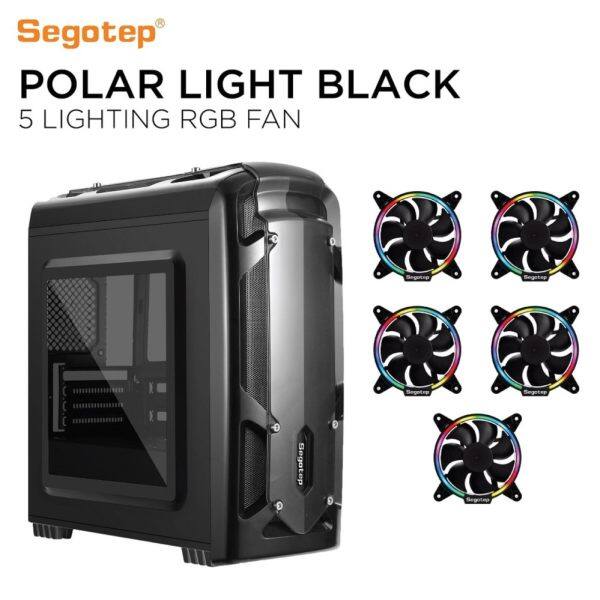 Segotep Polar Light M-ATX Gaming Case + 5x Lighting 12 RGB fan Malaysia