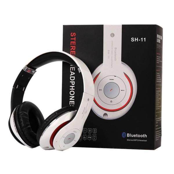SH11 Wireless Bluetooth Headset Sport Folding Stereo Subwoofer(White)   - intl Singapore