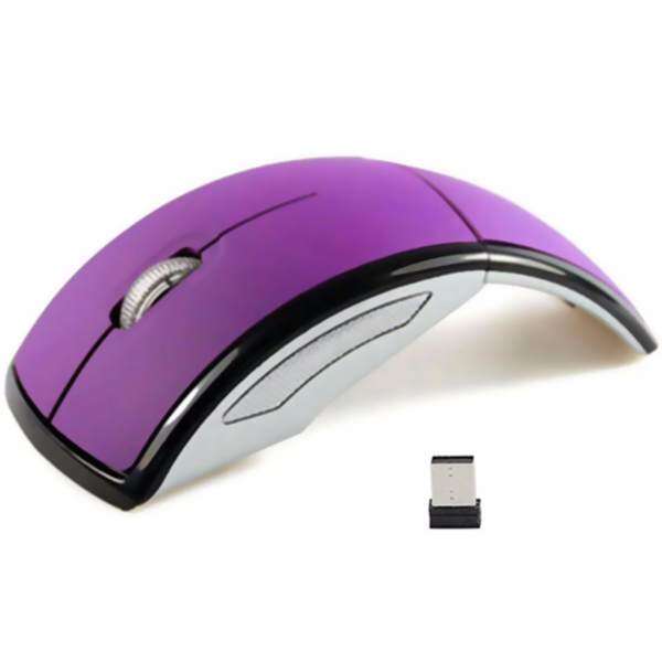 Smart 2.4Ghz Ultra-slim 1600DPI Foldable Wireless Arc Optical Mouse with Mini USB Receiver for PC Laptop Computer Notebook Pad Tablet SM0004 (Purple) Malaysia