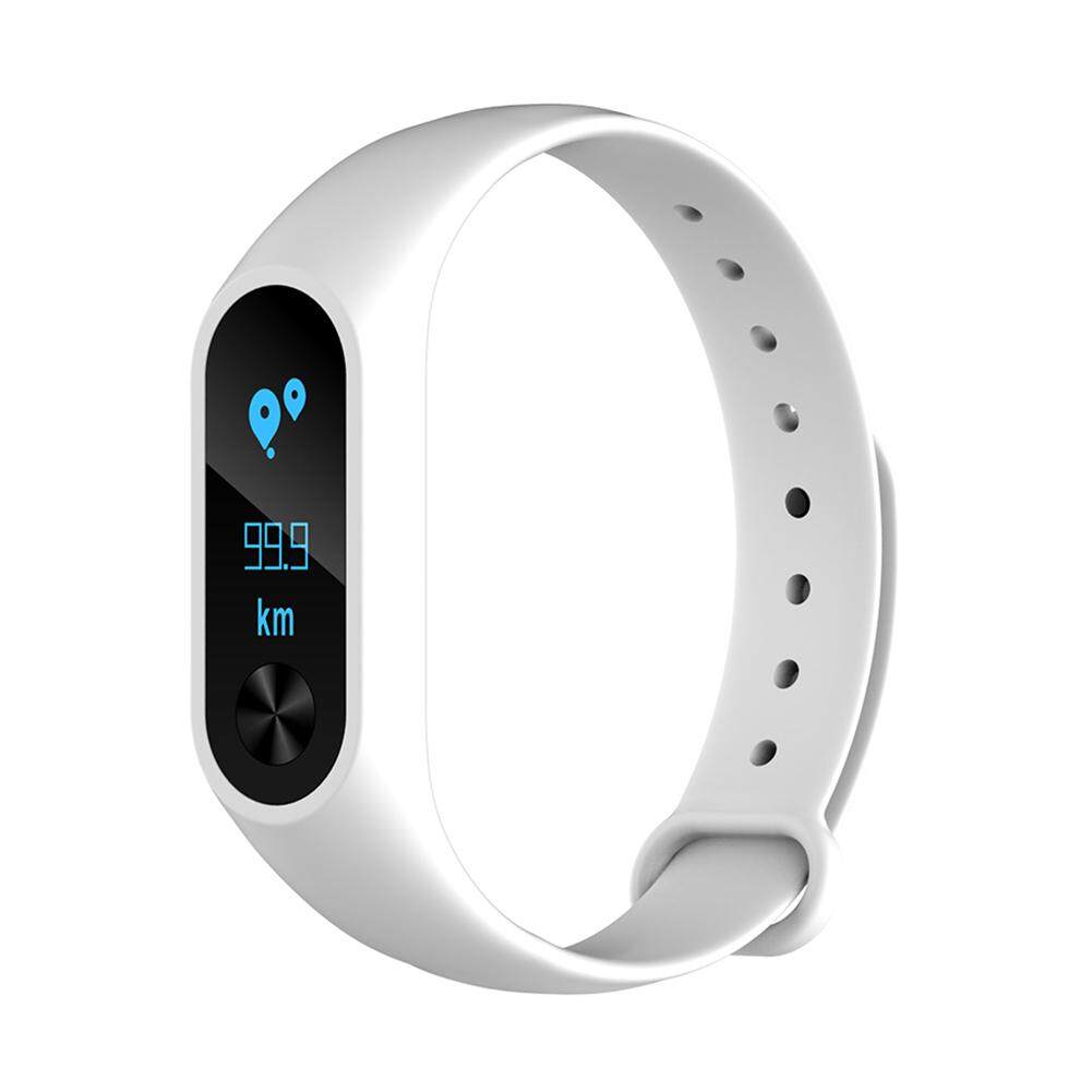 สมาร์ทบลูทูธ 4.2 สายรัดข้อมือเครื่องวัดชีพจร 0.86 ''OLED (สีขาว)