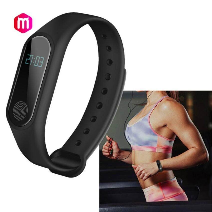 กำไลข้อมืออัจฉริยะ M2 สร้อยข้อมือสมาร์ทเครื่องวัดชีพจร Pedometer บลูทูธกันน้ำสำหรับ iOS Android OLED สำหรับสายรัดข้อมือฟิตเนส & nb - INTL