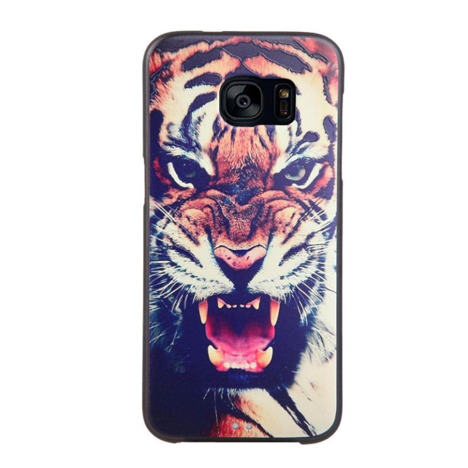 Soft TPU 3D Embossed Painting Cover Case For Samsung Galaxy S7 Edge(Tiger) -