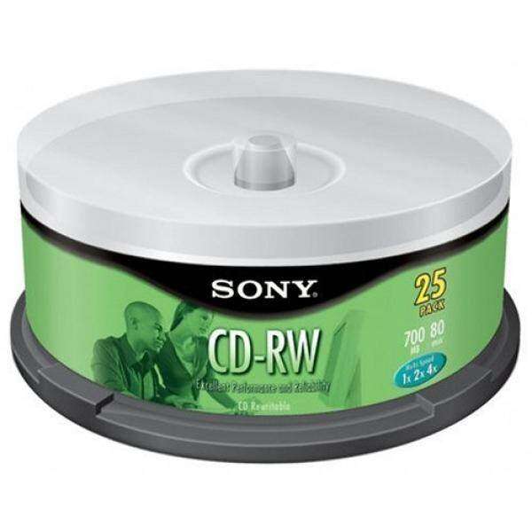 Sony 25CDRW700RS 4X CD-RW Discs 25-Pack Spindle