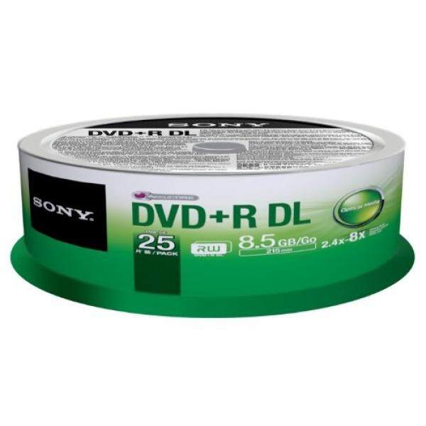 Sony 25DPR85SP DVD+R Dual Layer Media - 25pk Spindle