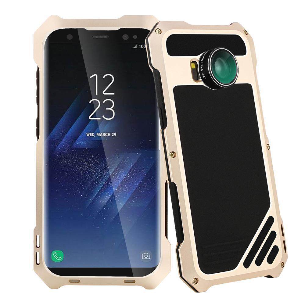 Toobony Samsung Galaksi S8 Kamera Lensa Aksesori Perlengkapan Case, kobwa Tahan Debu Anti Guncangan Aluminium Case dengan 3 Di 1 198 ° Fisheye Lensa + 15X Macro Lensa + Lebar Sudut lensa untuk Samsung Galaksi S8-Internasional