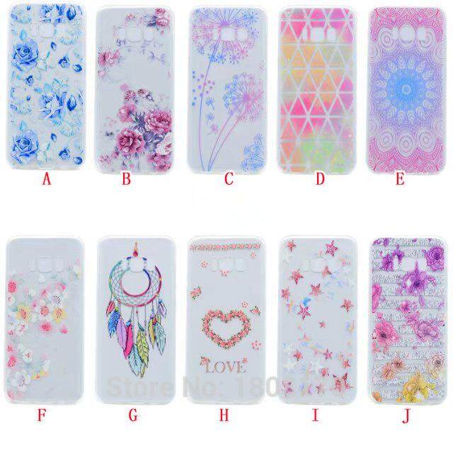 Transparent Mandala Flower TPU Soft Case For Samsung Galaxy S8 Plus S7 S6 Edge 2017 A3 A5 A7 J2 J3 J5 J7 Prime Love Cover 20pcs - intl