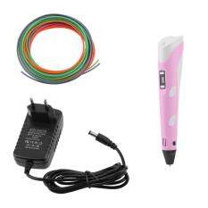 UINN Magic 3D Printer Pen Set LCD Display 3D Drawing Pen With Powerful Filaments Pink