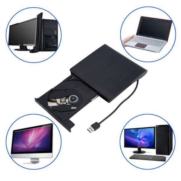 NiceNew USB 3.0 External DVD/CD Drive Burner Slim Portable Driver For Notebook MacBook Laptop Desktop - intl