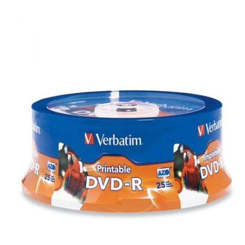 Verbatim 4.7GB up to 16x White Inkjet PrintableHub Printable Recordable Disc DVD-R 96191 - intl