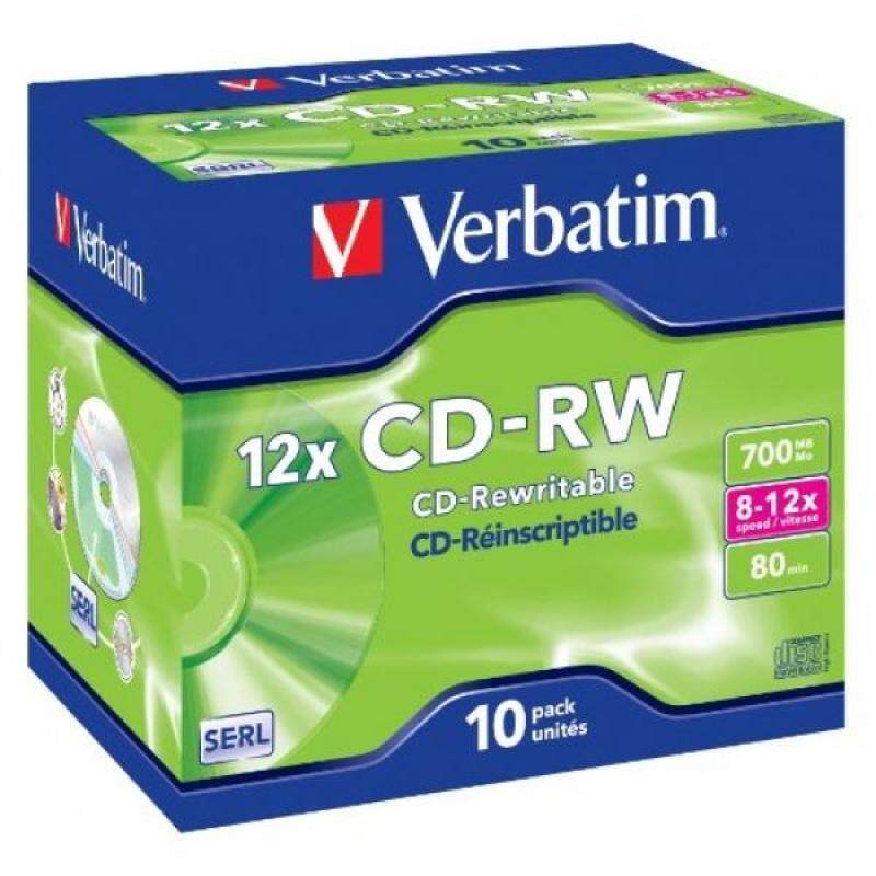 VERBATIM CD-RW 700MB 8-12X HI SPEED PK10 - intl