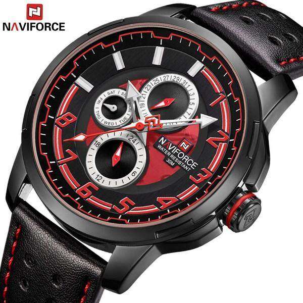 Nơi bán Đầu thời trang thương hiệu NAVIFORCE da thời trang mô phỏng đồng hồ thạch anh quân đội thể thao đồng hồ chống thấm nước Đồng Hồ Relogio Masculino