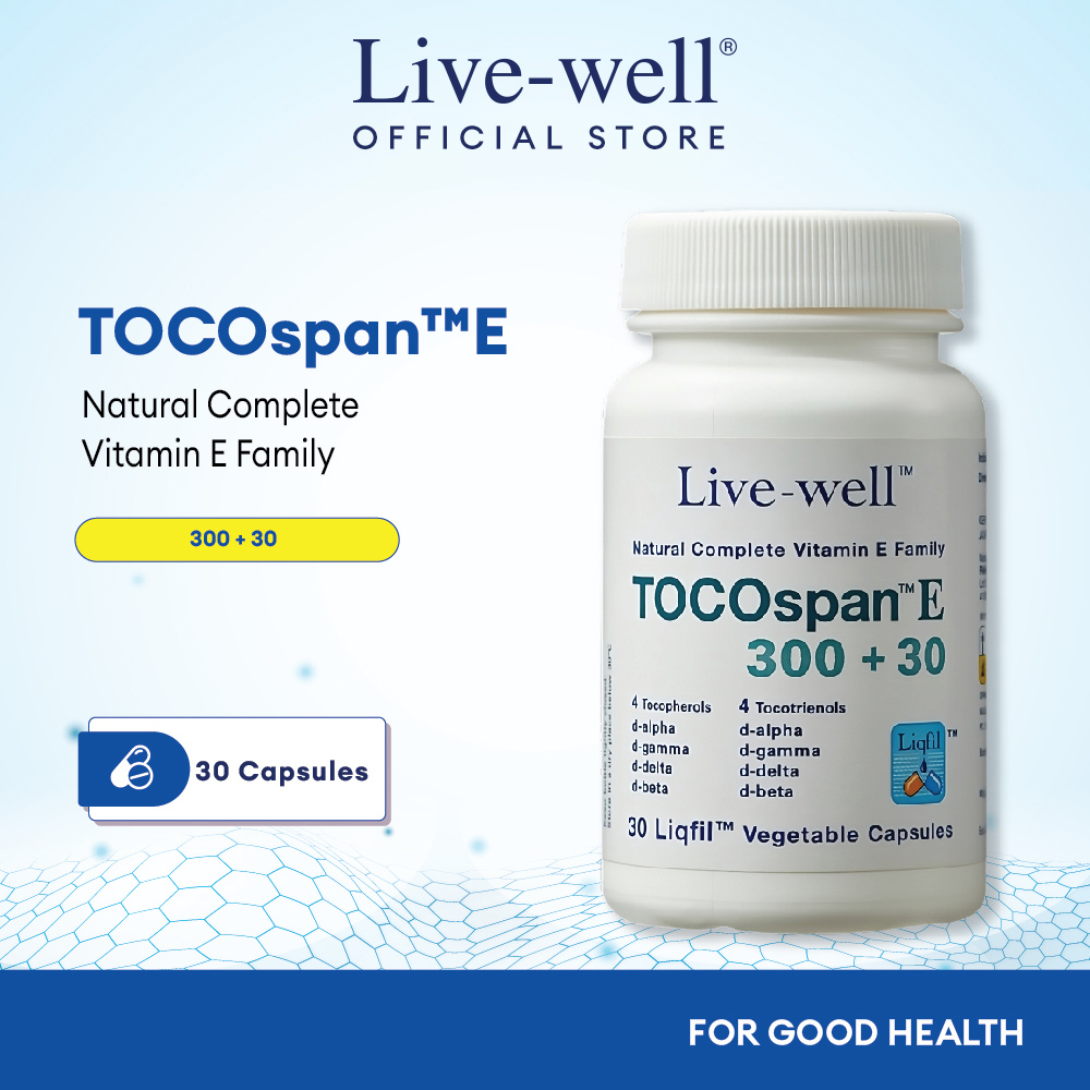 Live Well TOCOspan E 300 30 Complete Vitamin E Benefits For Health