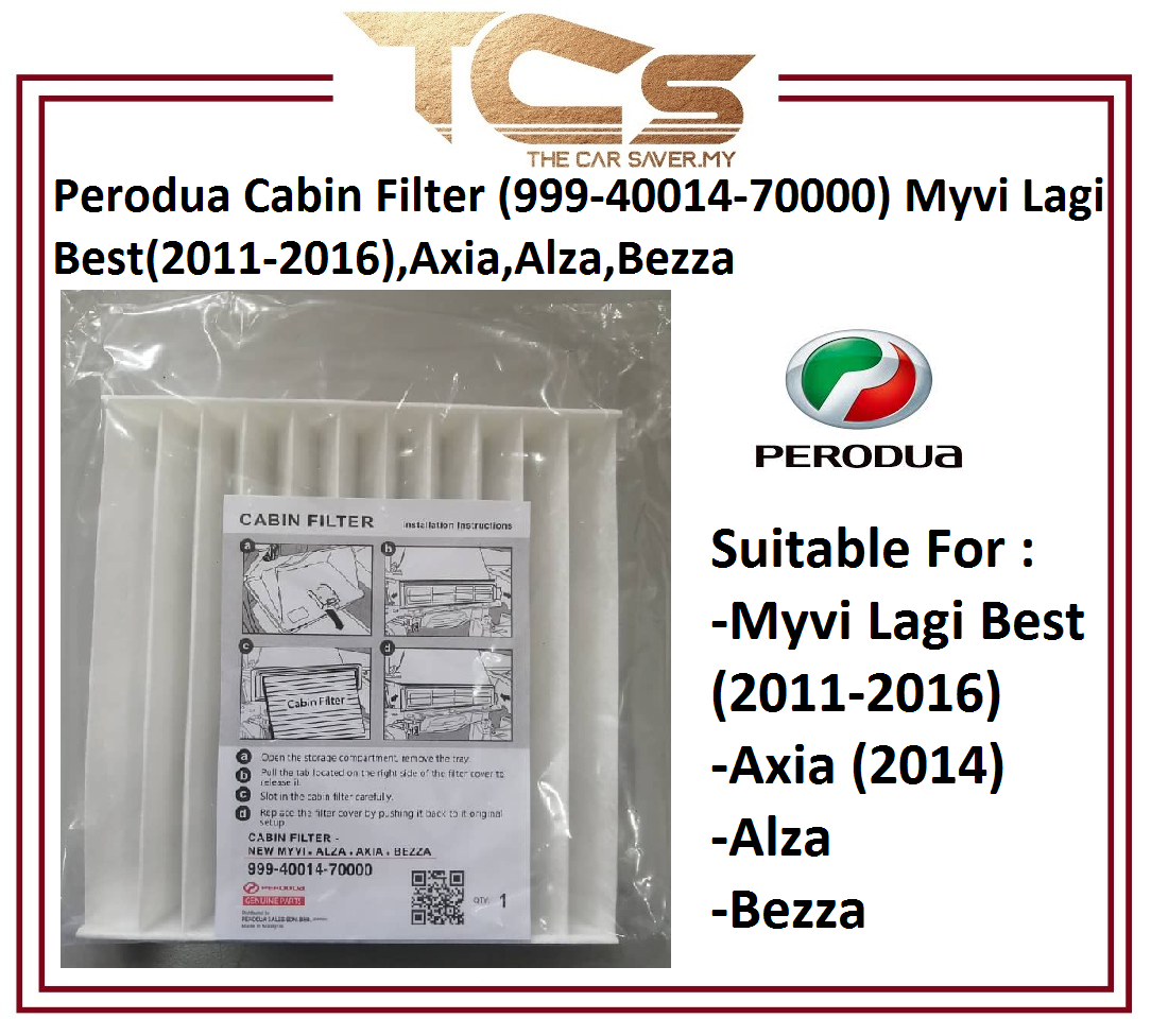 Perodua Cabin Filter 999 40014 70000 Myvi Lagi Best Axia Alza Bezza