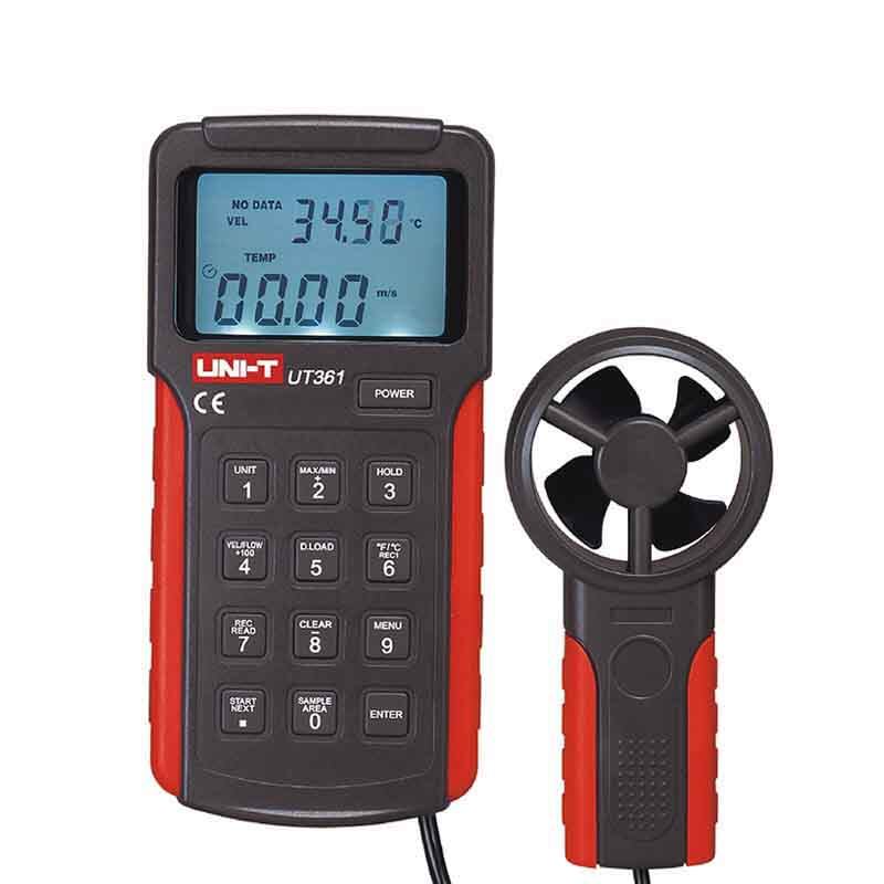 UNI T UT361 Anemometer Wind Speed Temperature Tester Wind Count Wind